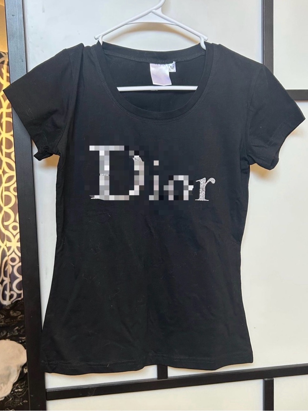 Black Kids Short-Sleeve Tee with Front Logo